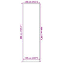 vidaXL lábtörlő barna 115x400 cm