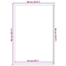 vidaXL lábtörlő Szürke 60x90 cm