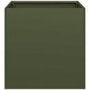 vidaXL olívazöld hidegen hengerelt acél növénytartó 40x40x40 cm