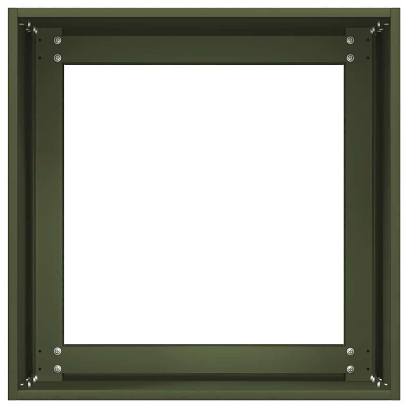 vidaXL olívazöld hidegen hengerelt acél növénytartó 40x40x40 cm
