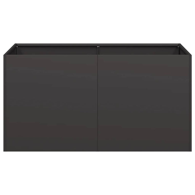 vidaXL fekete hidegen hengerelt acél növénytartó 80x40x40 cm