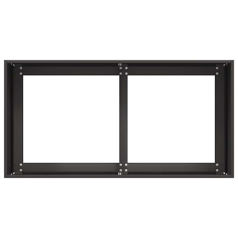 vidaXL fekete hidegen hengerelt acél növénytartó 80x40x40 cm