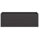 vidaXL fekete virágláda, hidegen hengerelt acél, 120 x 40 x 40 cm