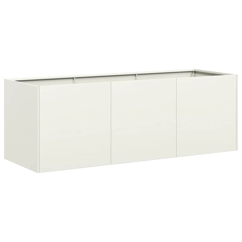 vidaXL növénytartó fehér 120x40x40 cm hidegen hengerelt acél