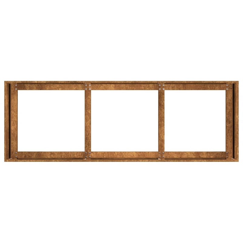 vidaXL növénytartó rozsdás 120x40x40 cm időjárásálló acélból