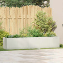 vidaXL növénytartó fehér 200x40x40 cm hidegen hengerelt acél