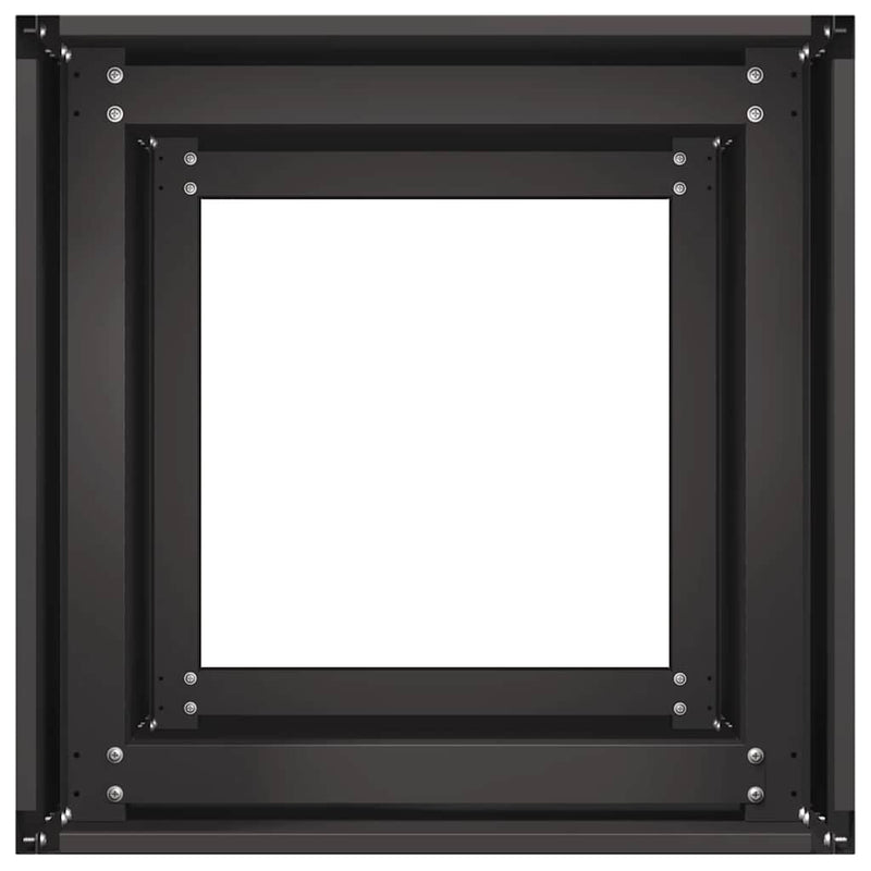 vidaXL fekete hidegen hengerelt acél növénytartó 40x40x80 cm
