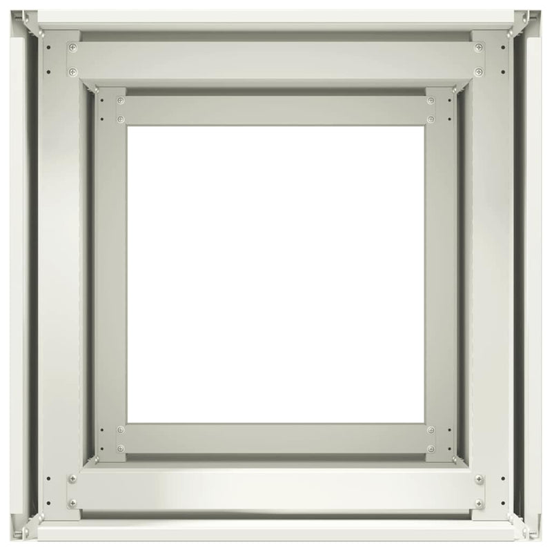 vidaXL ültetvény Fehér 40x40x80 cm Hidegen hengerelt acélból