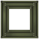 vidaXL Növénytartó olívazöld 40x40x80 cm Hidegen hengerelt acélból