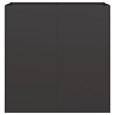 vidaXL fekete hidegen hengerelt acél növénytartó 80x40x80 cm