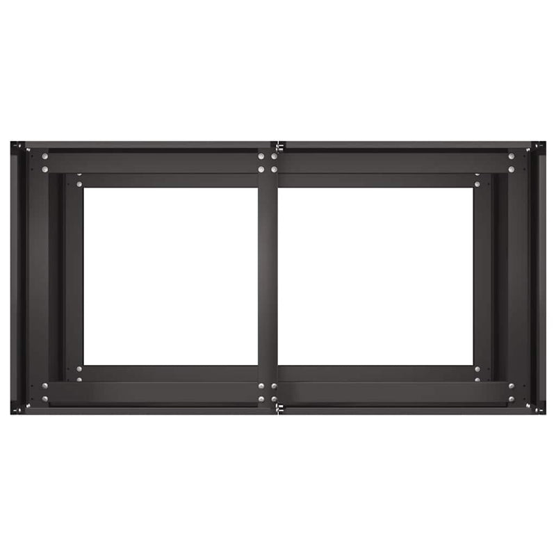 vidaXL fekete hidegen hengerelt acél növénytartó 80x40x80 cm