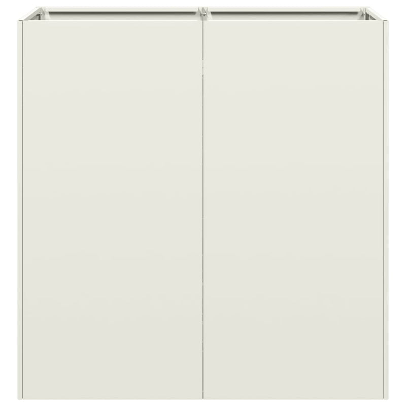 vidaXL ültetvény Fehér 80x40x80 cm Hidegen hengerelt acélból