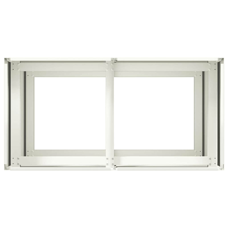 vidaXL ültetvény Fehér 80x40x80 cm Hidegen hengerelt acélból