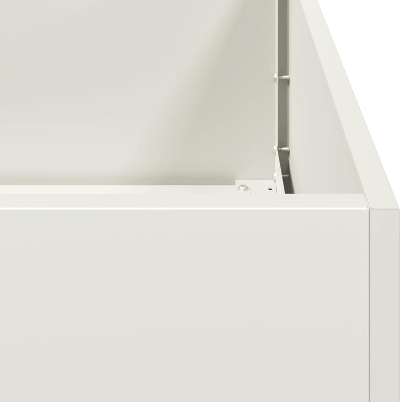 vidaXL ültetvény Fehér 80x40x80 cm Hidegen hengerelt acélból