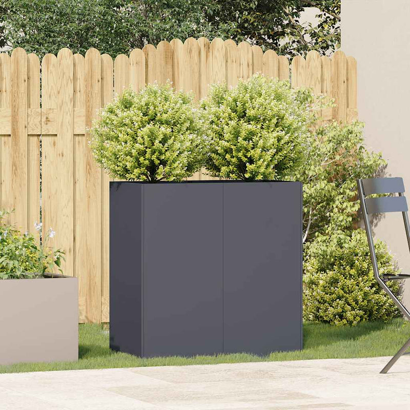 vidaXL növénytartó antracitszürke 80x40x80 cm hidegen hengerelt acél