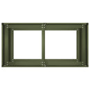 vidaXL Növénytartó olívazöld 80x40x80 cm Hidegen hengerelt acélból