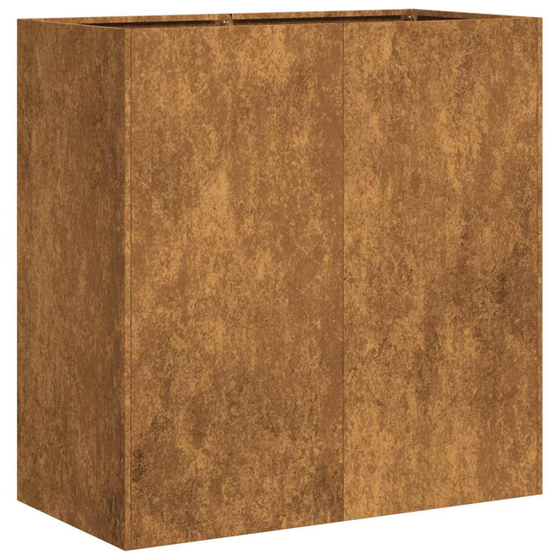vidaXL ültető rozsdás 80x40x80 cm időjárásálló acélból