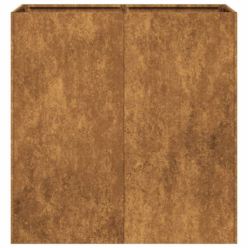 vidaXL ültető rozsdás 80x40x80 cm időjárásálló acélból