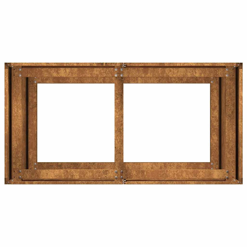 vidaXL ültető rozsdás 80x40x80 cm időjárásálló acélból