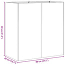 vidaXL ültető rozsdás 80x40x80 cm időjárásálló acélból