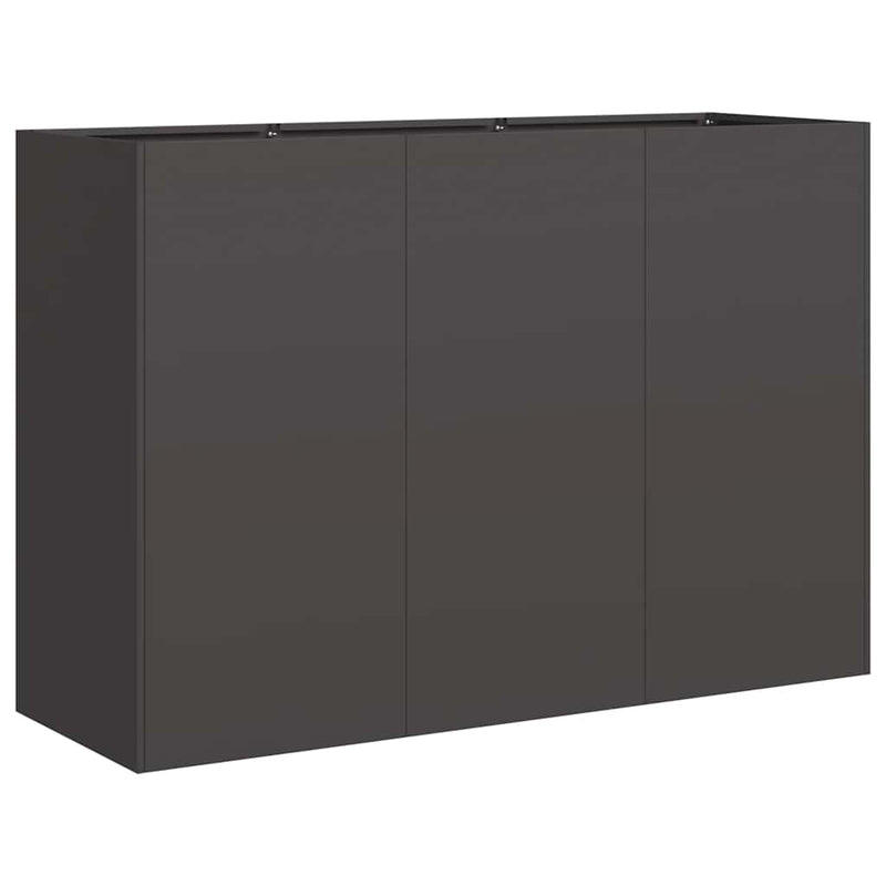 vidaXL ültetvény fekete 120x40x80 cm hidegen hengerelt acélból