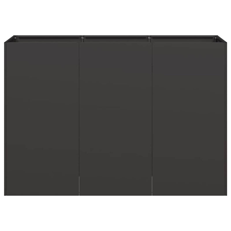 vidaXL ültetvény fekete 120x40x80 cm hidegen hengerelt acélból
