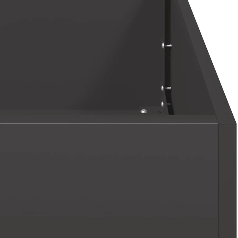 vidaXL ültetvény fekete 120x40x80 cm hidegen hengerelt acélból