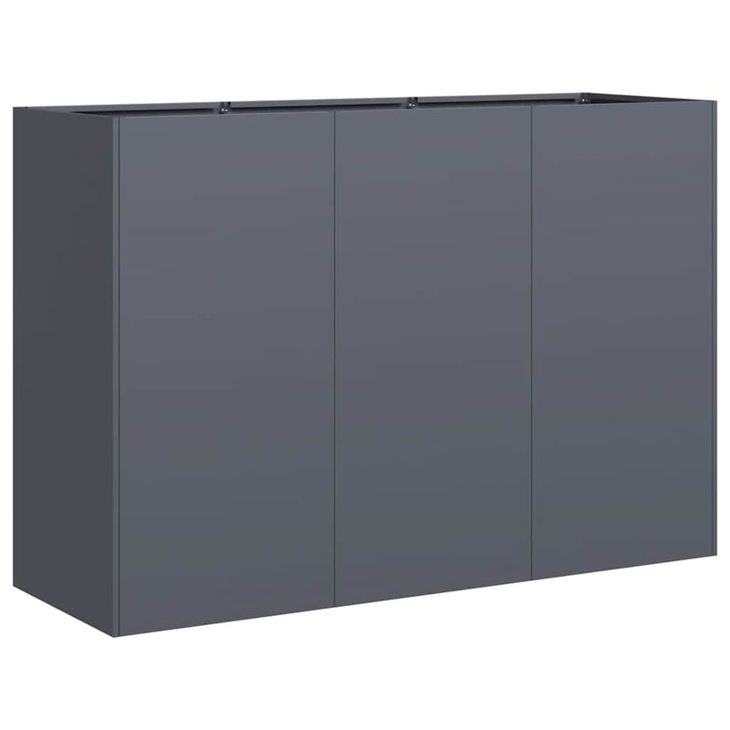vidaXL növénytartó antracitszürke 120x40x80 cm hidegen hengerelt acél