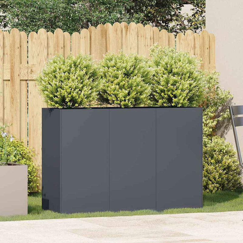 vidaXL növénytartó antracitszürke 120x40x80 cm hidegen hengerelt acél