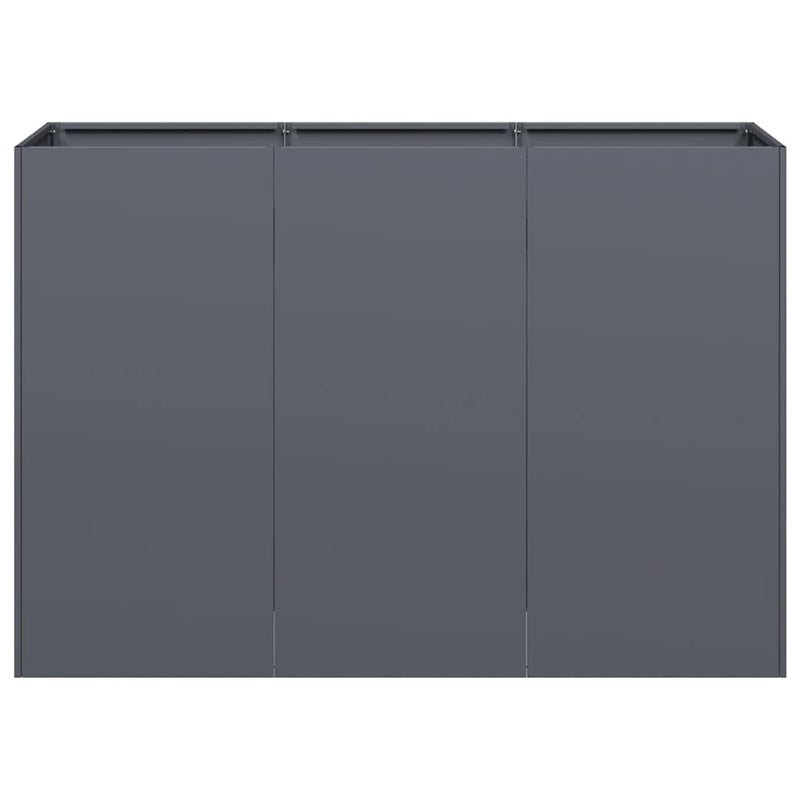 vidaXL növénytartó antracitszürke 120x40x80 cm hidegen hengerelt acél