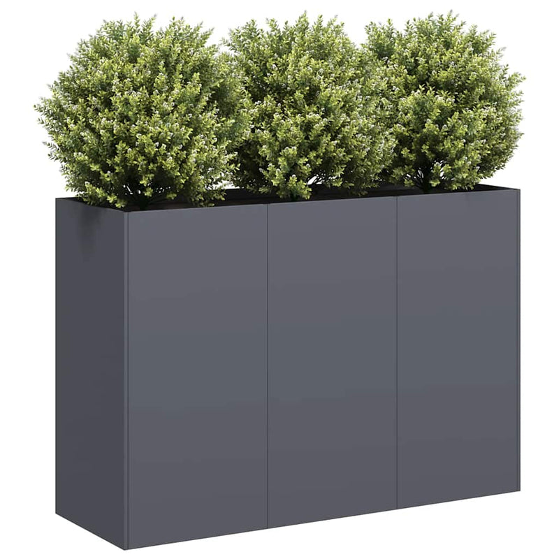 vidaXL növénytartó antracitszürke 120x40x80 cm hidegen hengerelt acél