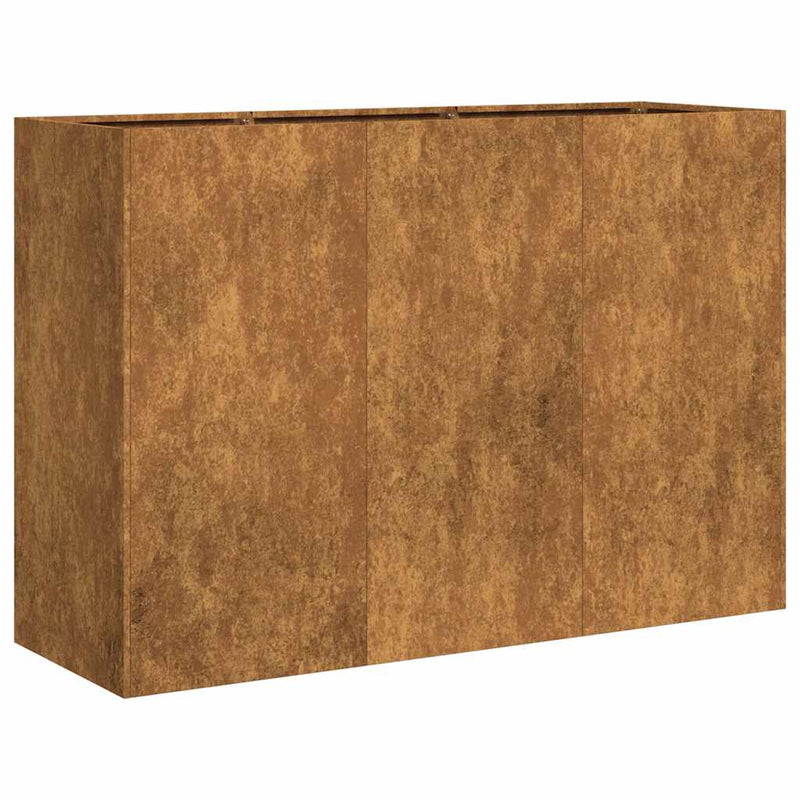 vidaXL ültető rozsdás 120x40x80 cm időjárásálló acélból