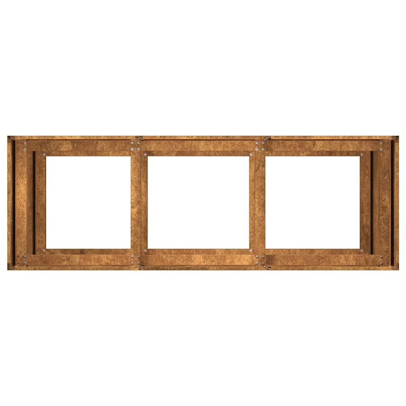 vidaXL ültető rozsdás 120x40x80 cm időjárásálló acélból
