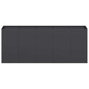 vidaXL ültetvény fekete 200x40x80 cm hidegen hengerelt acélból