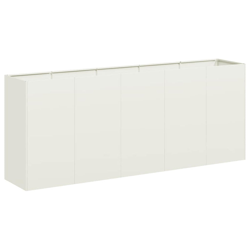 vidaXL ültetvény fehér 200x40x80 cm Hidegen hengerelt acélból