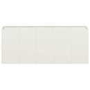 vidaXL ültetvény fehér 200x40x80 cm Hidegen hengerelt acélból