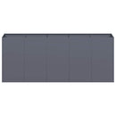 vidaXL növénytartó antracitszürke 200x40x80 cm hidegen hengerelt acél