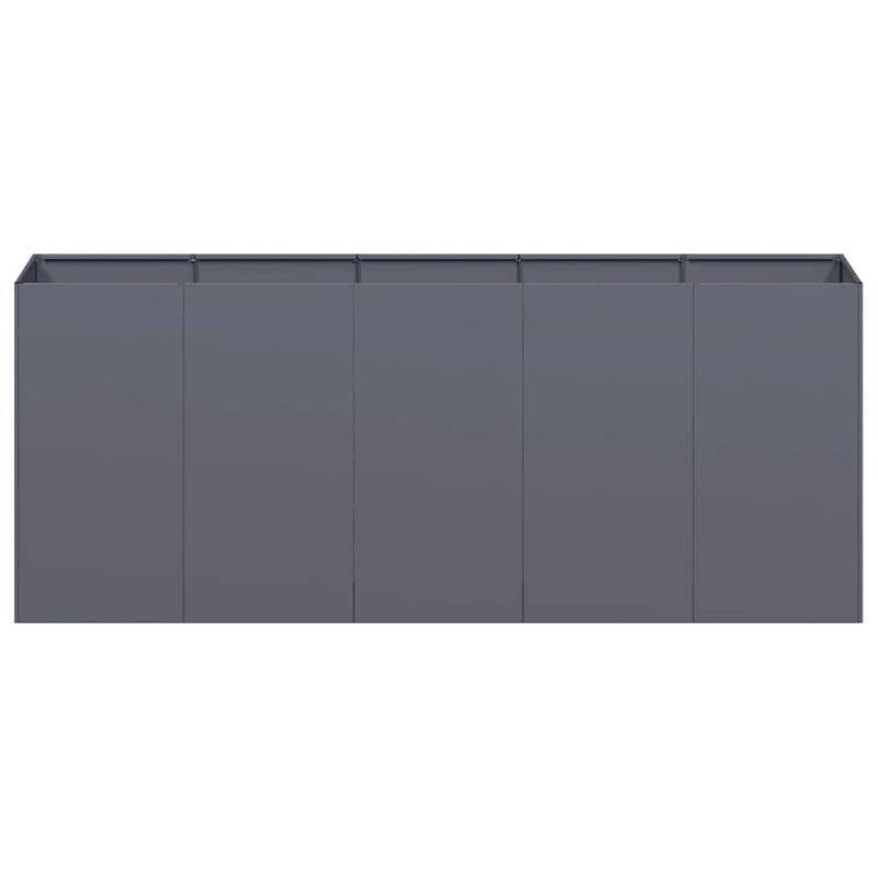 vidaXL növénytartó antracitszürke 200x40x80 cm hidegen hengerelt acél
