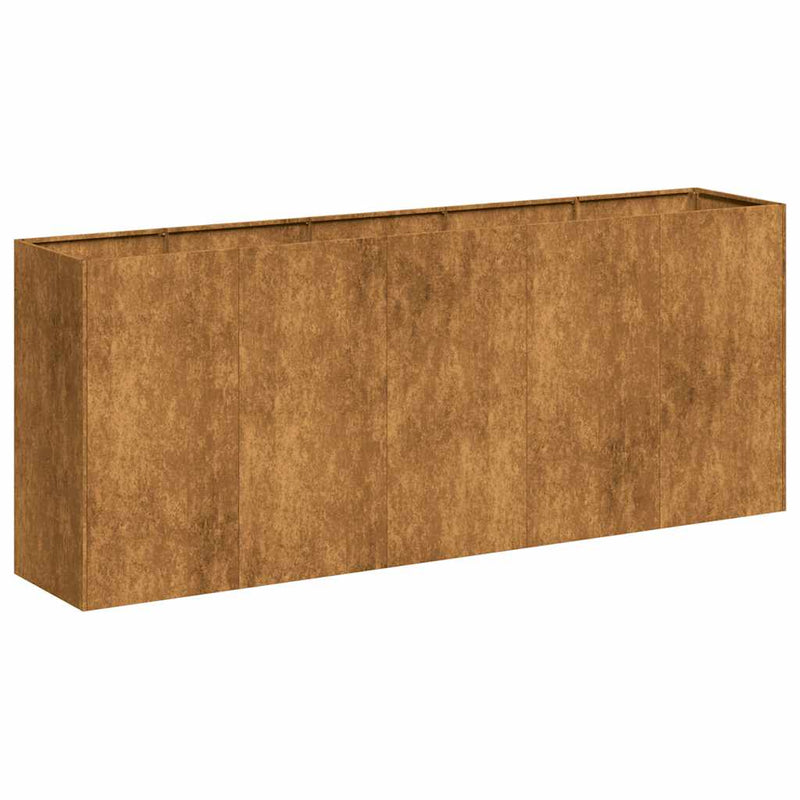 vidaXL ültető rozsdás 200x40x80 cm időjárásálló acélból