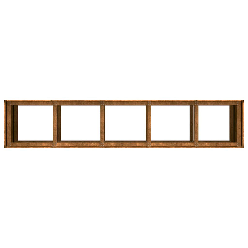 vidaXL ültető rozsdás 200x40x80 cm időjárásálló acélból