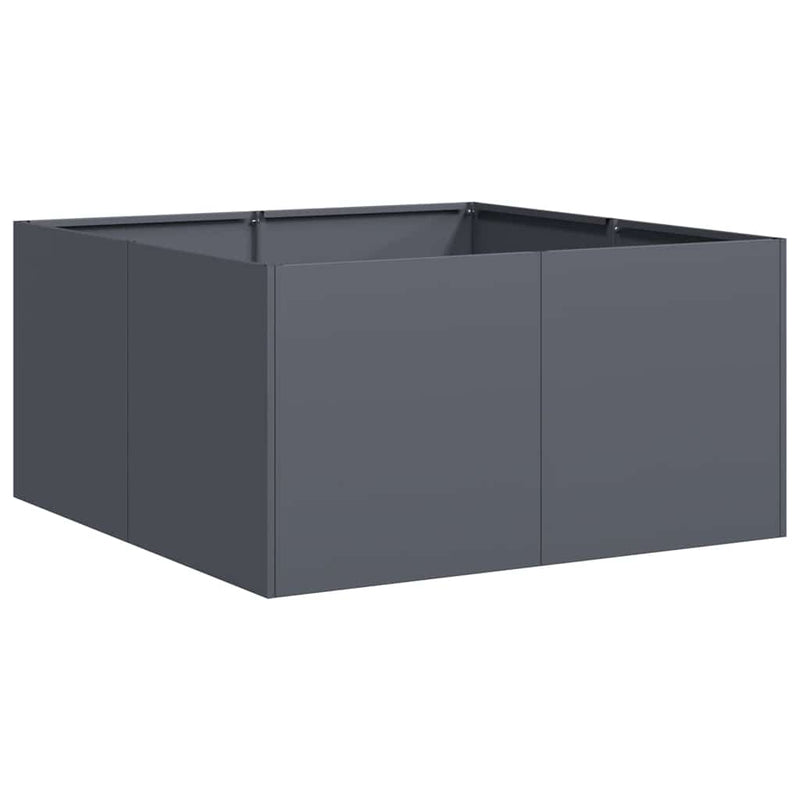 vidaXL növénytartó antracitszürke 80x80x40 cm hidegen hengerelt acél