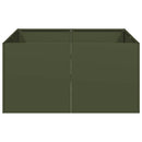 vidaXL növénytartó olívazöld 80x80x40 cm hidegen hengerelt acél