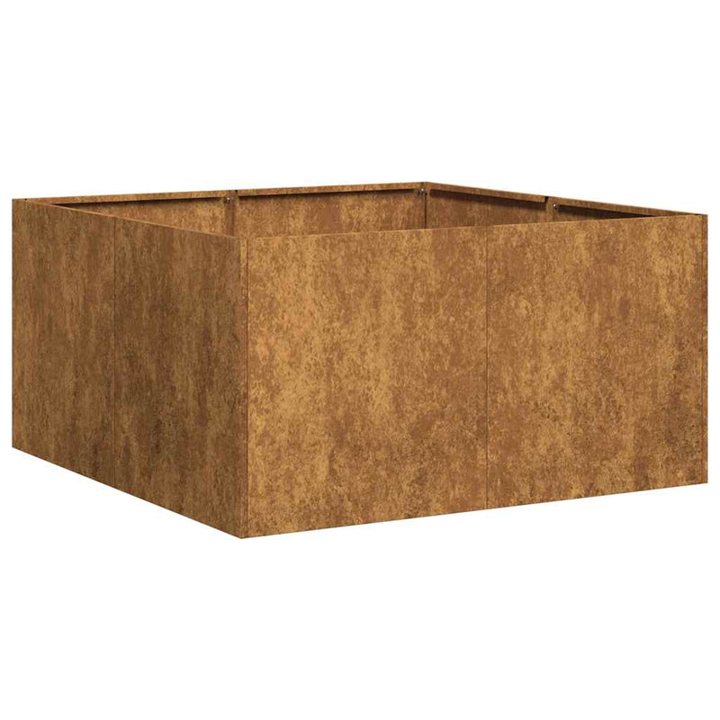 vidaXL ültető rozsdás 80x80x40 cm időjárásálló acélból