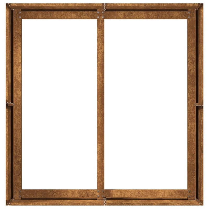 vidaXL ültető rozsdás 80x80x40 cm időjárásálló acélból