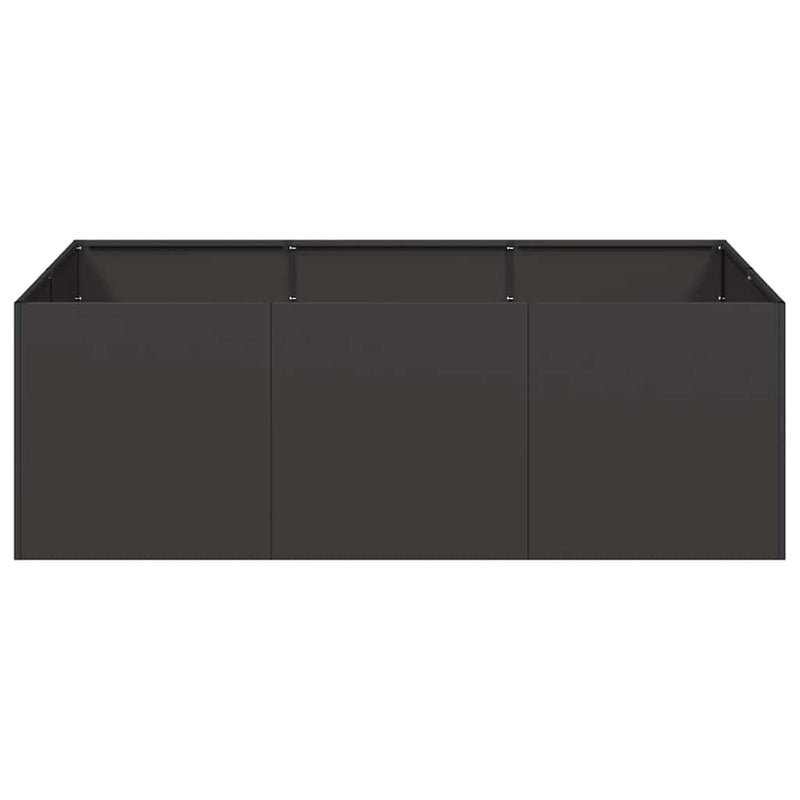 vidaXL ültetőtartó fekete 120x80x40 cm acél