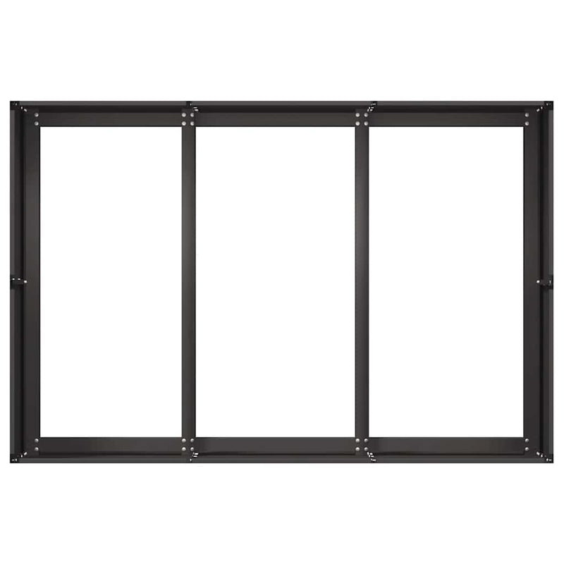 vidaXL ültetőtartó fekete 120x80x40 cm acél