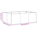 vidaXL növénytartó 120x80x40 cm Horganyzott acél