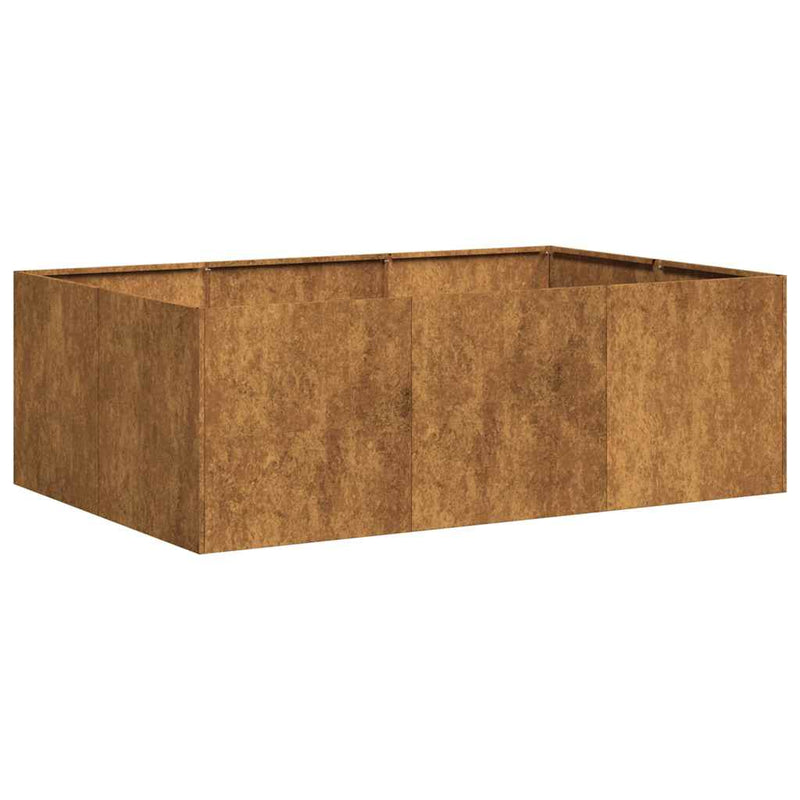 vidaXL ültető rozsdás 120x80x40 cm időjárásálló acélból