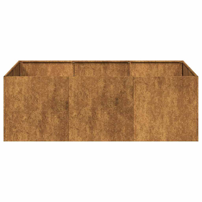 vidaXL ültető rozsdás 120x80x40 cm időjárásálló acélból