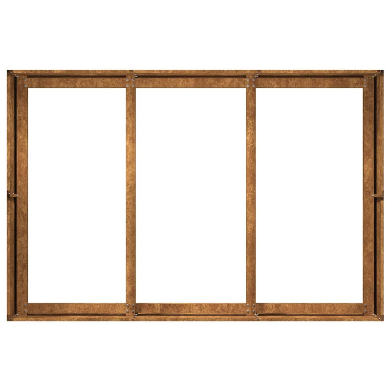 vidaXL ültető rozsdás 120x80x40 cm időjárásálló acélból